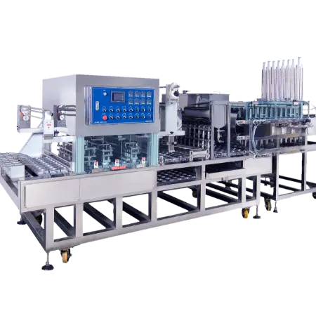 Compact and fully automatic, the Sealer delivers efficiency and flexibility with versatile molds, MAP technology, liquid filling, date printing, and tailored tooling to meet your needs.