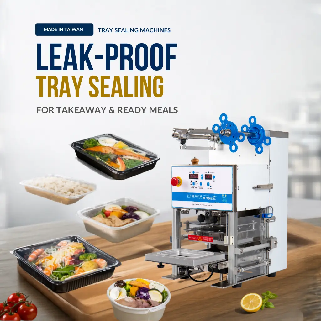 Tray Sealing Machine for Takeaway and Ready Meals Taiwan-made tray sealing machine for takeaway food packaging and ready meals