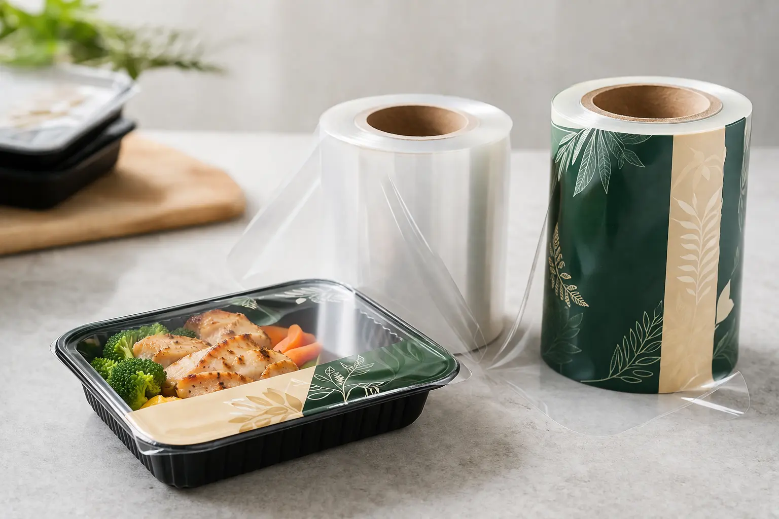 Tray Sealing Film for Food Packaging Tray sealing film and packaging materials for food tray sealing machines