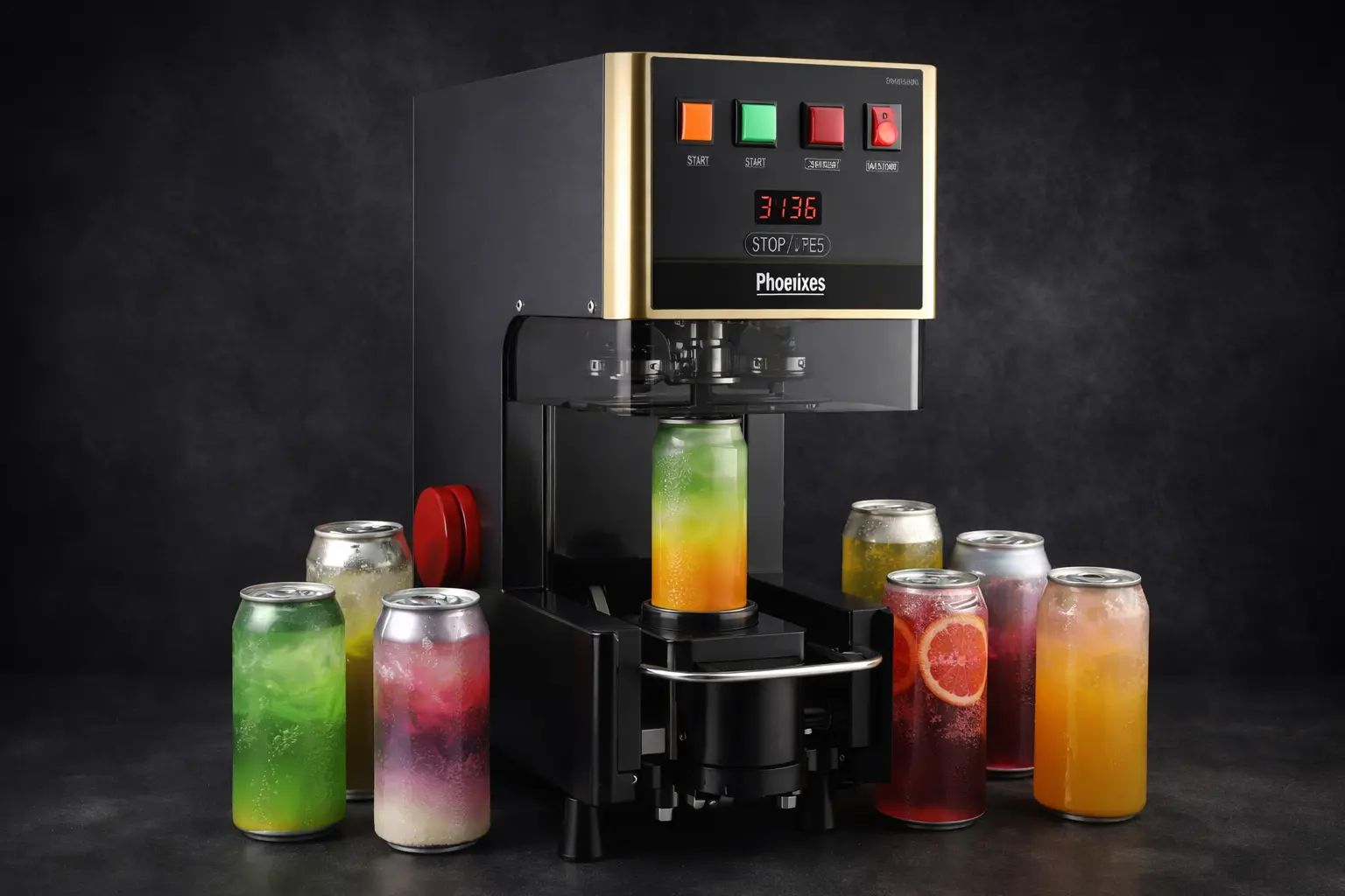 Aluminum cap sealing machine display