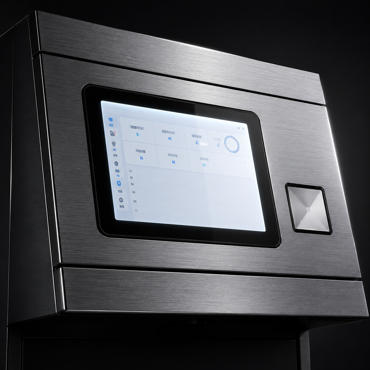 Details of the touch screen interface of the smart bar machine