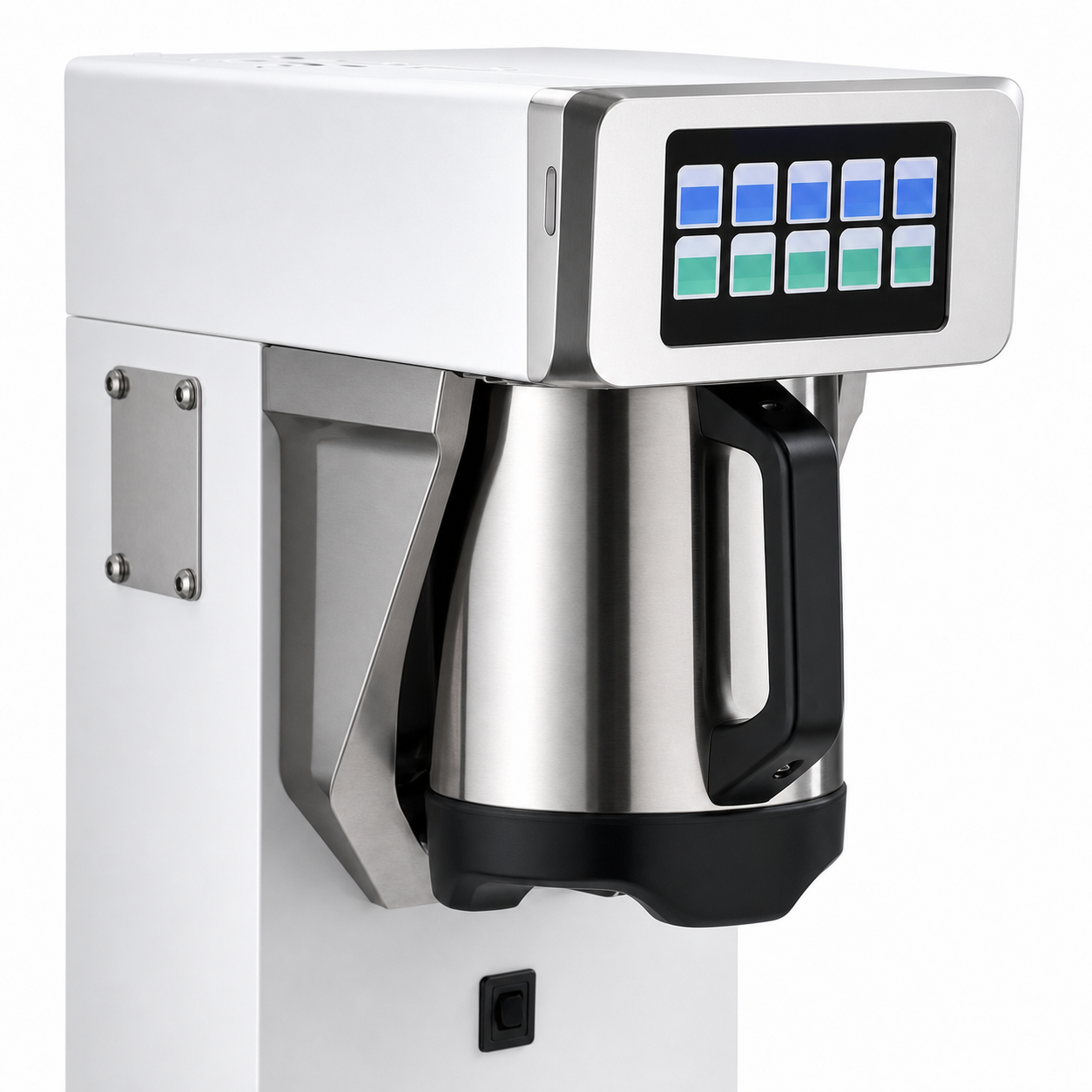 PH-SK300 Wi-Fi touchscreen, handle, and SUS 304 tea bucket details