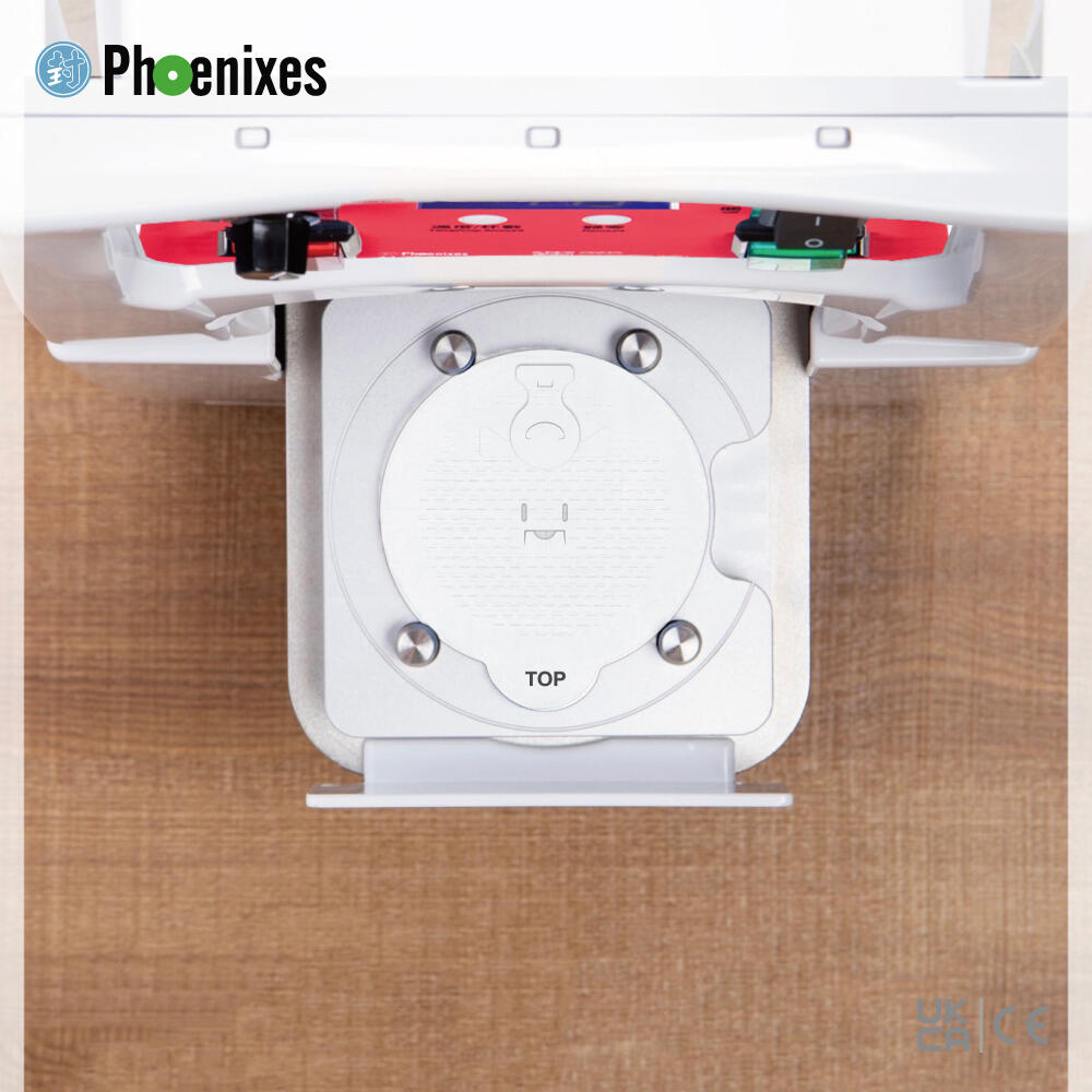 Phoenixes PH-989H 俯視圖，圓形預切單片蓋膜已放置於杯模上