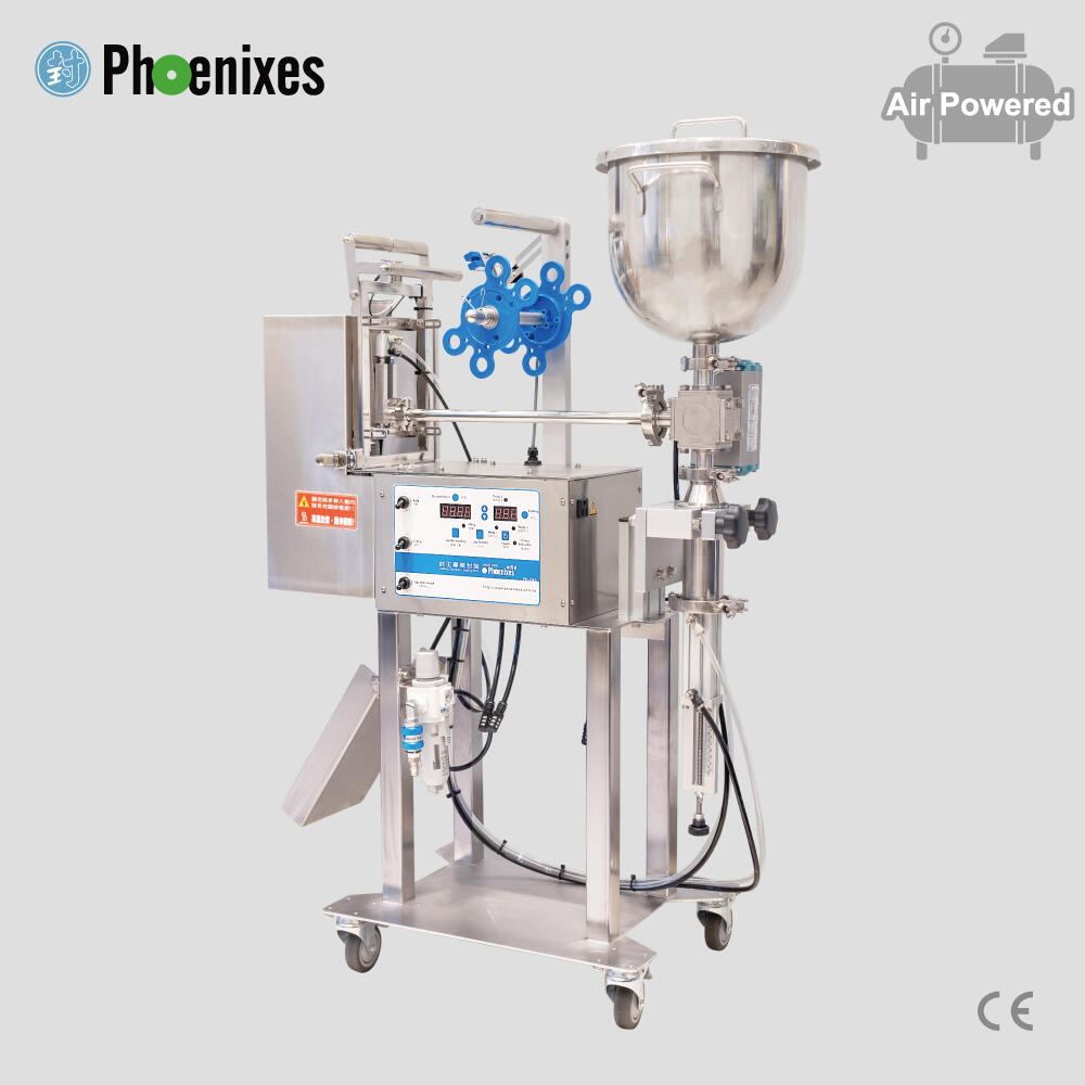PH-2A3 automatic sauce sachet packaging machine, front three-quarter view