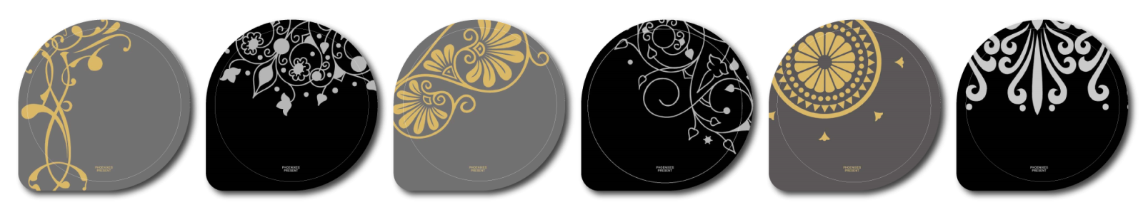 Black & Gold Silver Pattern