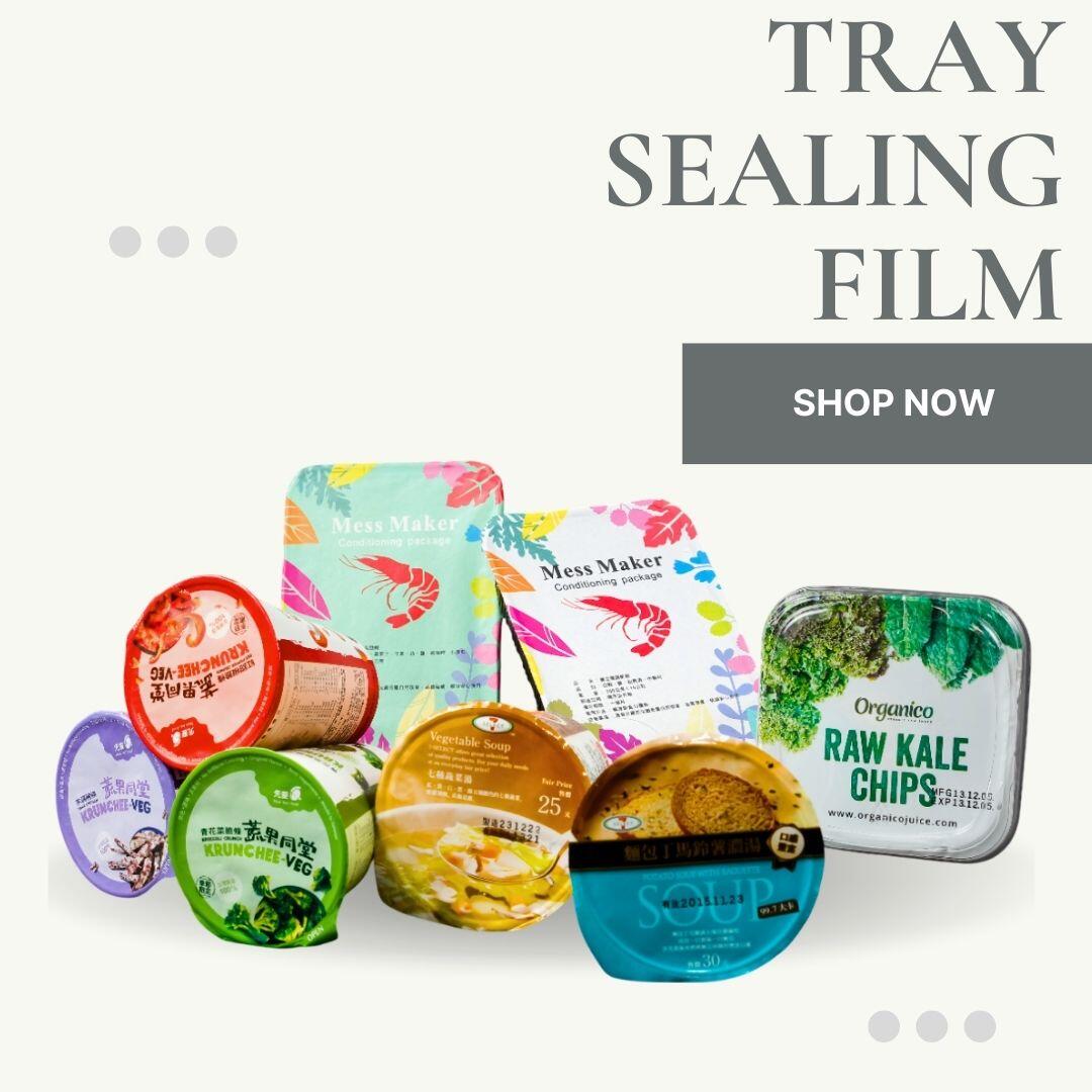 Examples of branded custom-printed tray sealing film