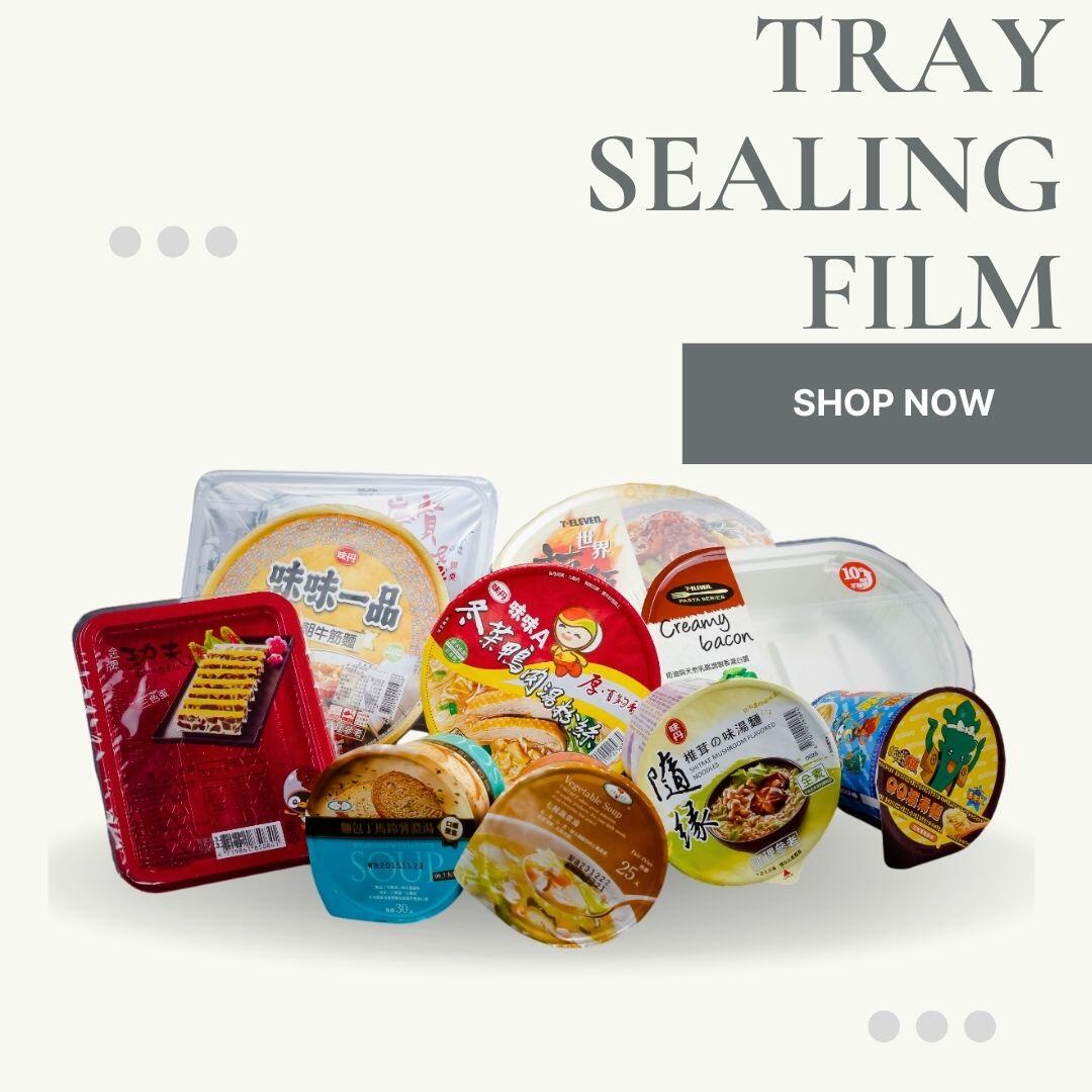 Tray sealing film examples for chilled, frozen and ready-to-eat foods