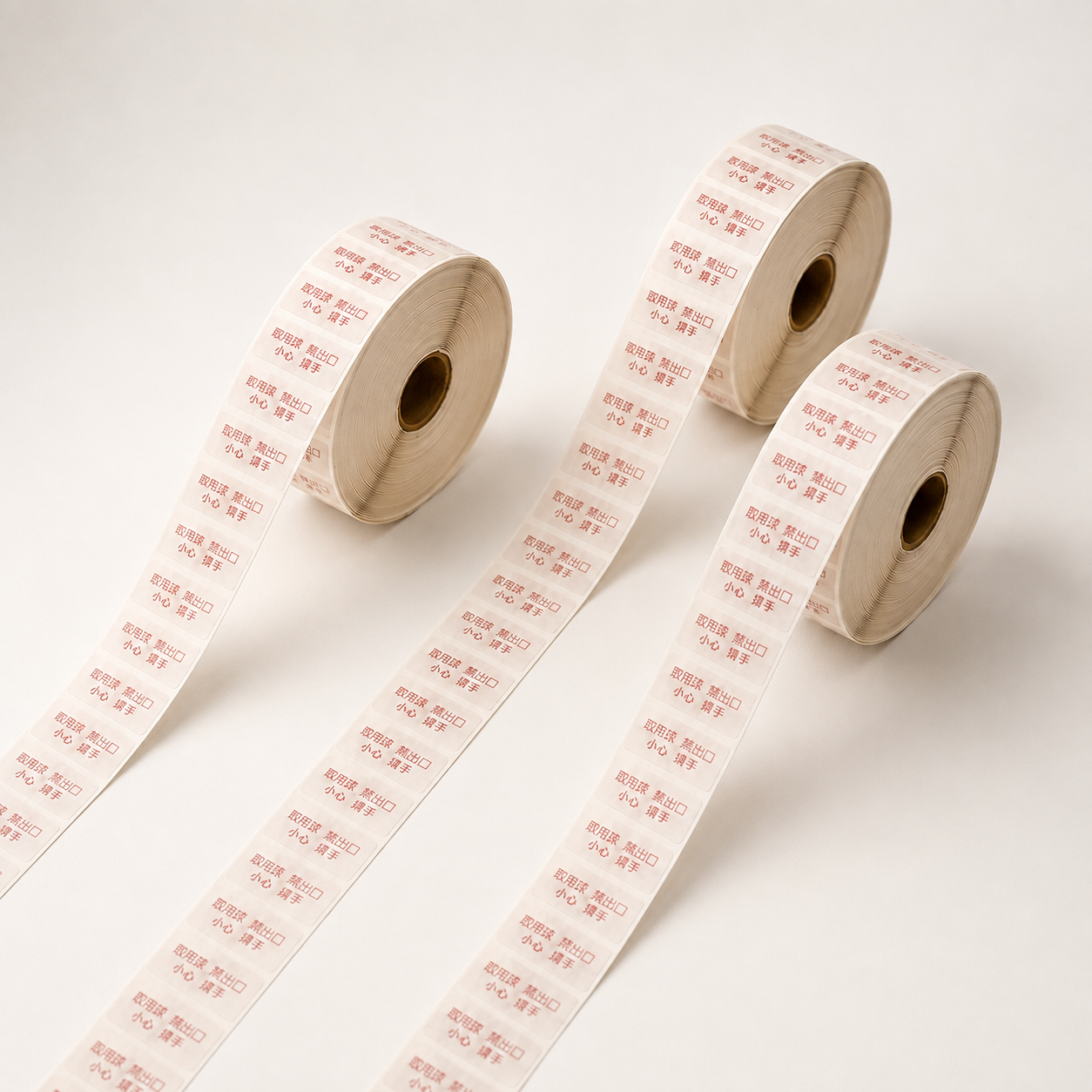 Microwave self-venting sticker roll